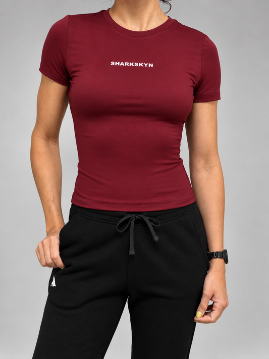 Polyfit Tee BURGUNDY