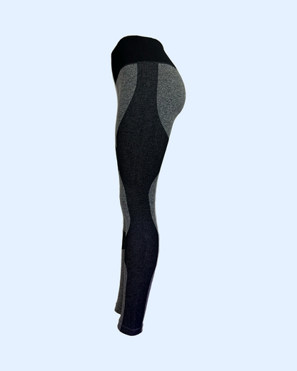 Gray on Black Leggings