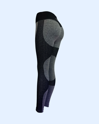 Gray on Black Leggings