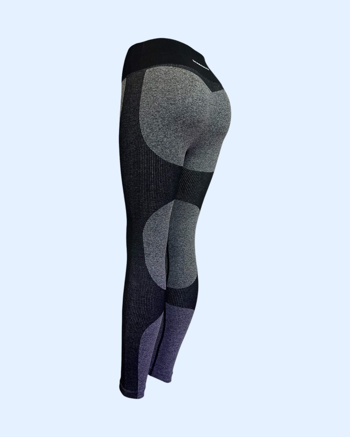 Gray on Black Leggings
