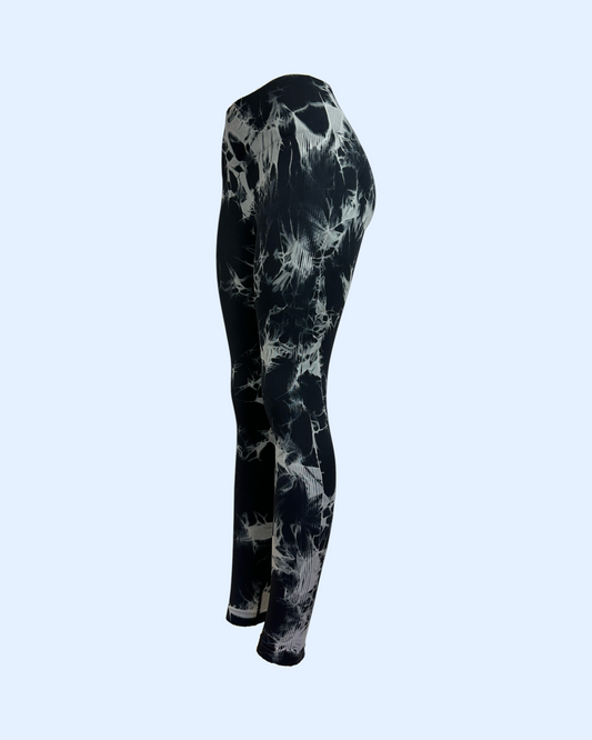 Marble Black Leggings