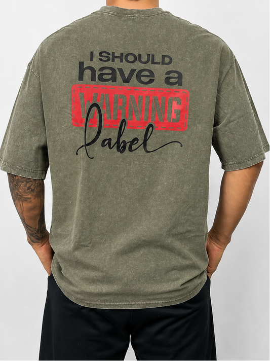 Warning Label Graphic T XL